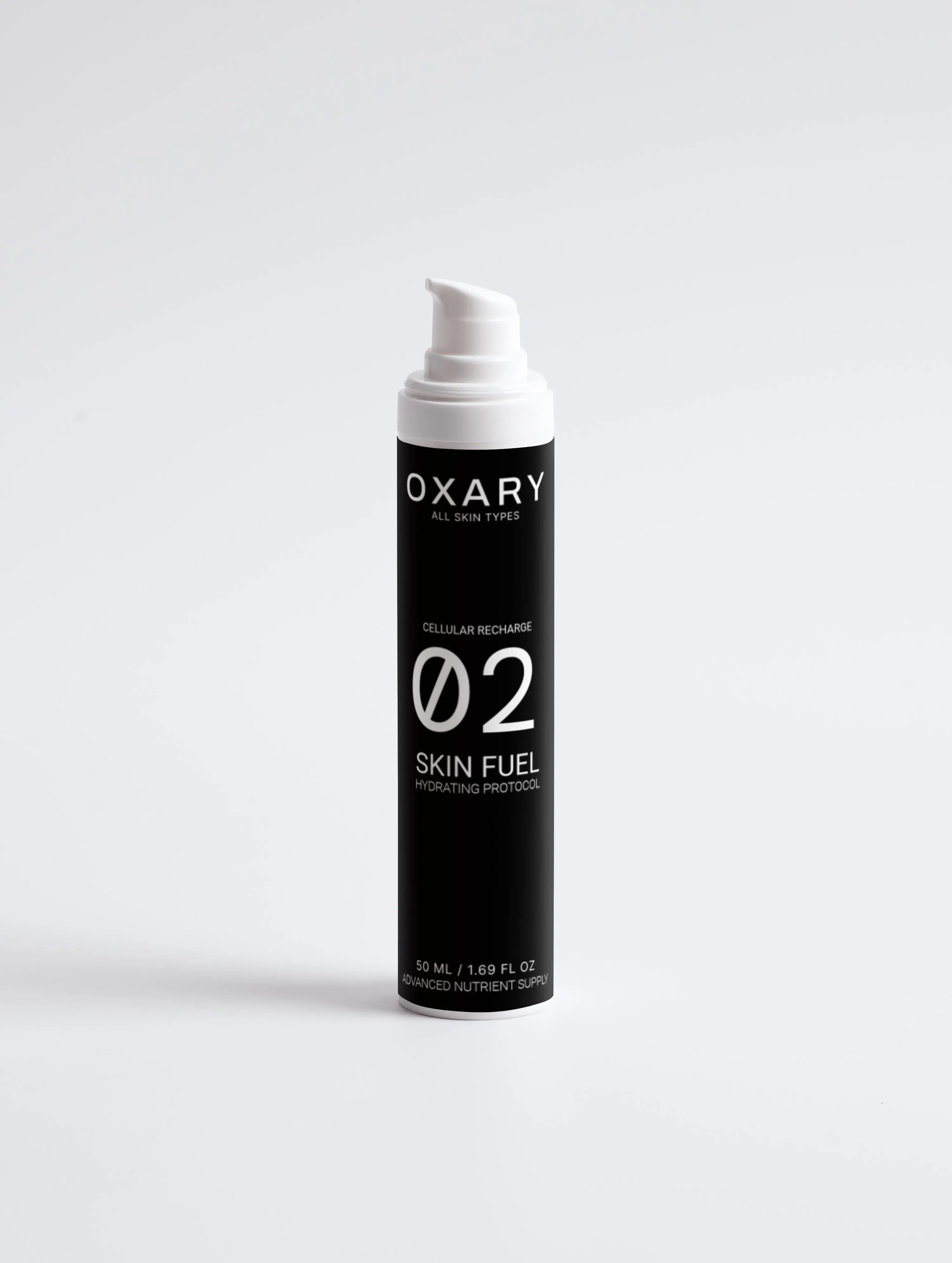 Détails du packaging SKIN FUEL — Soin hydratant masculin OXARY